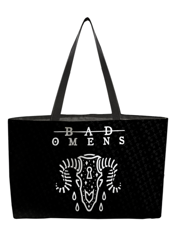 Rocksax Bad Omens Webbing Handled Beach/Shopper Tote - Ramskull