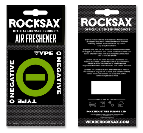 Rocksax  Type O Negative Air Freshener  - Logo